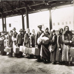 Immigrants in Line at Ellis Island, circa 1900